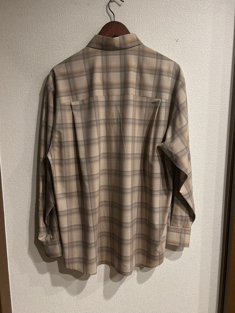 トップス AURALEE SUPERLIGHT WOOL CHECK SHIRTS22aw