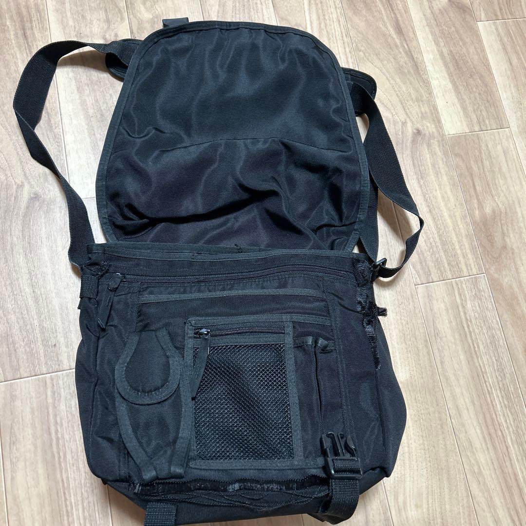 old stussy ステューシー　ブラック黒メッセンジャーバッグ　古着　y2k