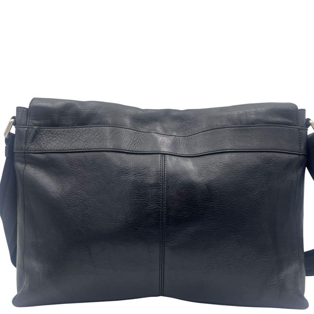 コーチ メンズ ショルダーバッグ チャールズ レザー スリム メッセンジャー