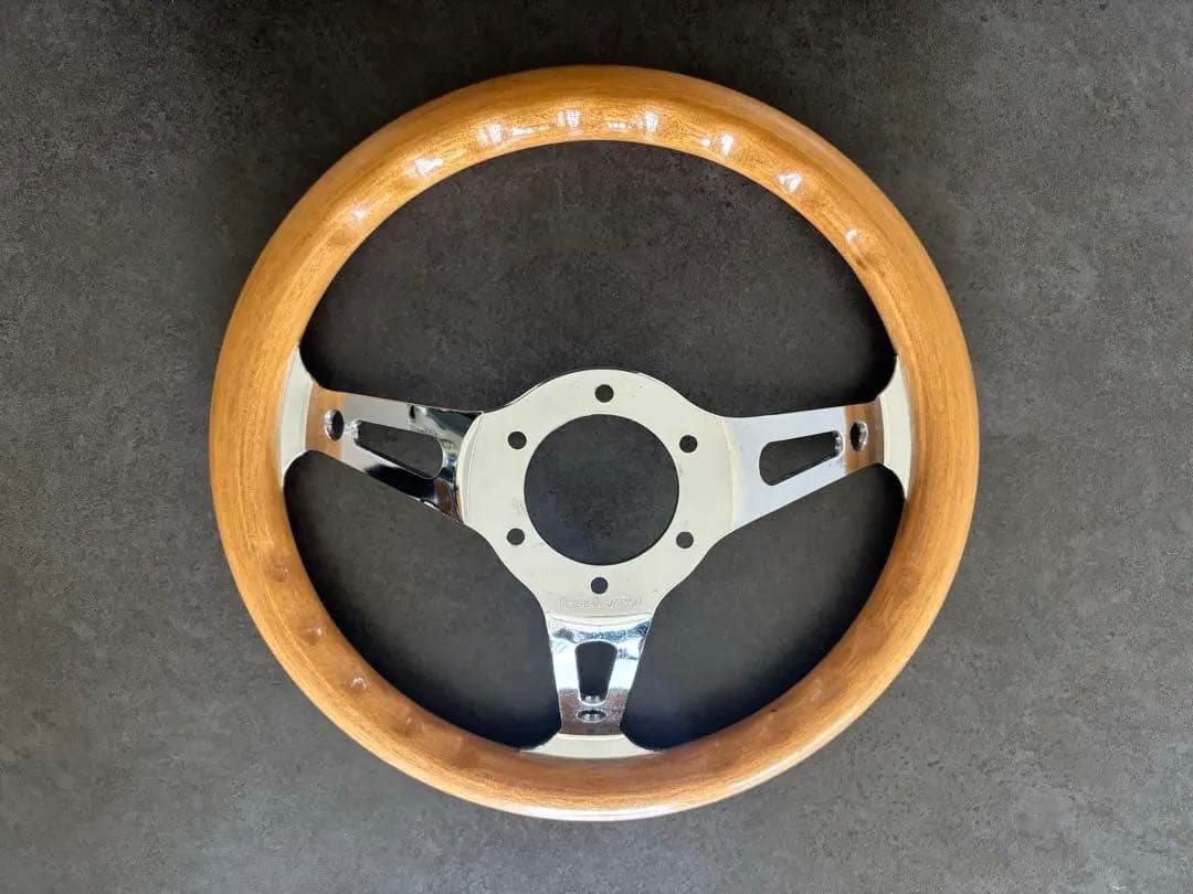 希少 当時物 小径 ウッドステアリング JDM 旧車 キャルルック USDM