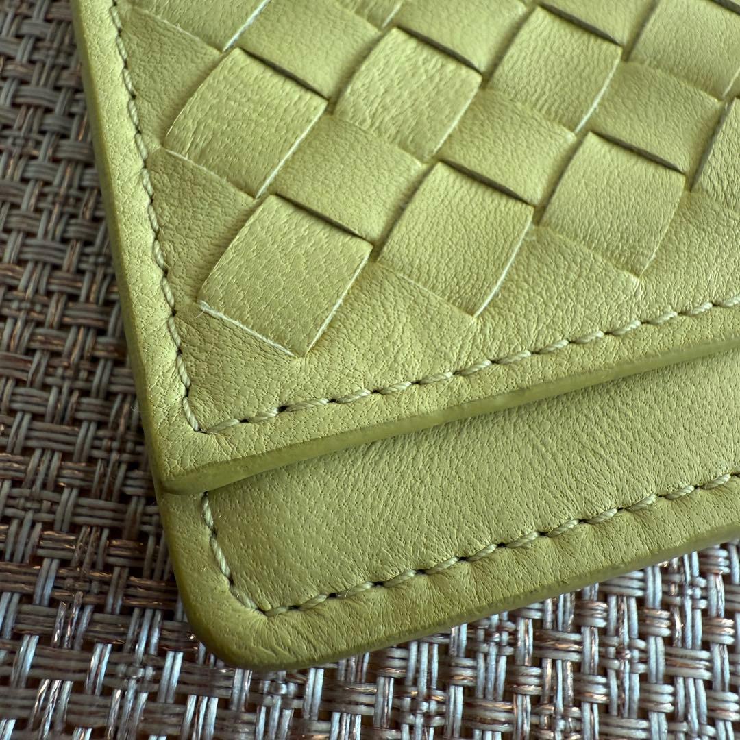 ボッテガヴェネタ 名刺入れ イントレチャート レモンイエロー