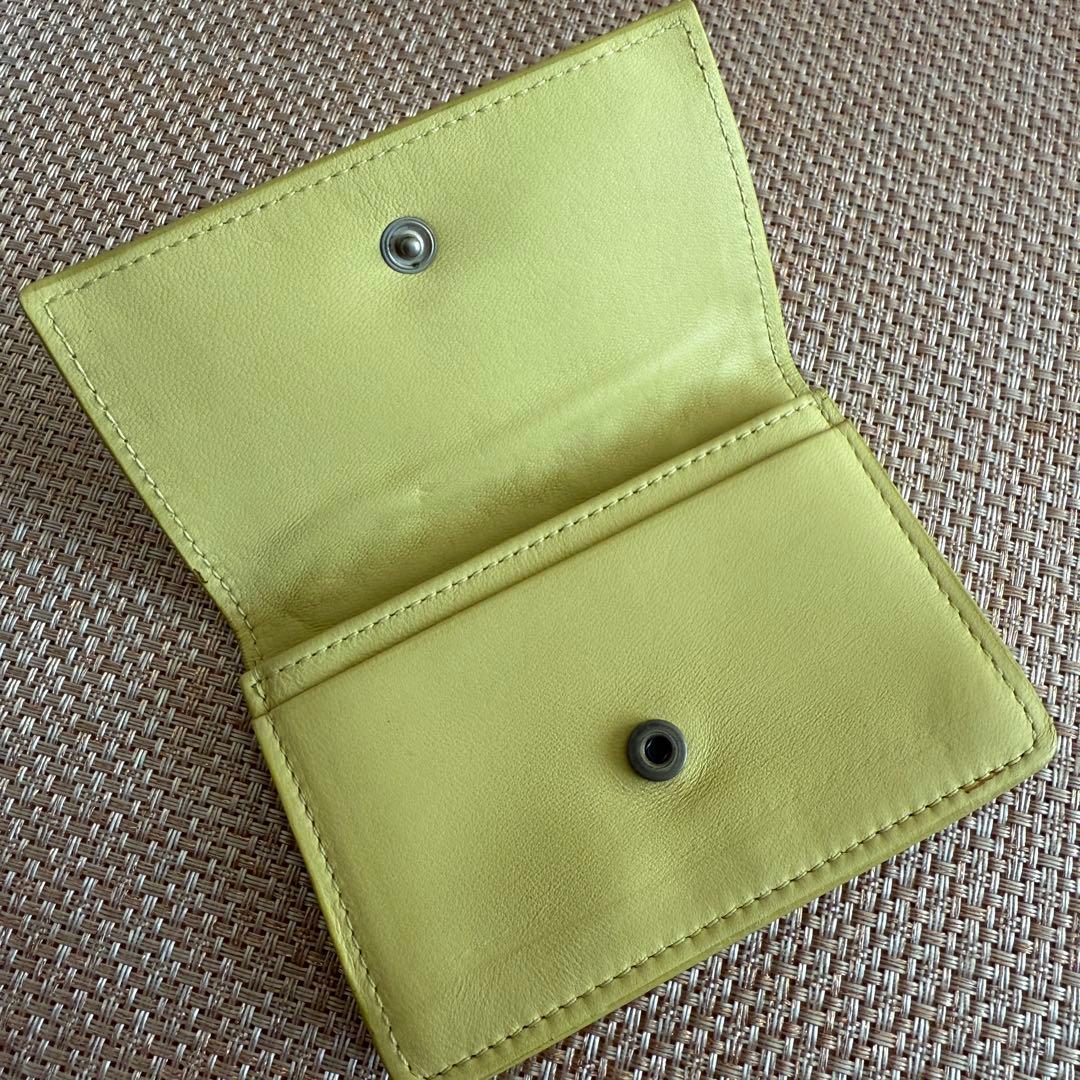 ボッテガヴェネタ 名刺入れ イントレチャート レモンイエロー