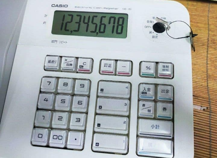 カシオレジスター　SE-G1　中古品　人気機種感熱紙　送料無料　000034