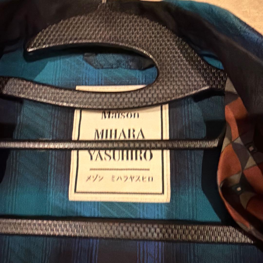 メゾン　ミハラヤスヒロ　レイヤードチェックオーバーシャツサイズ44