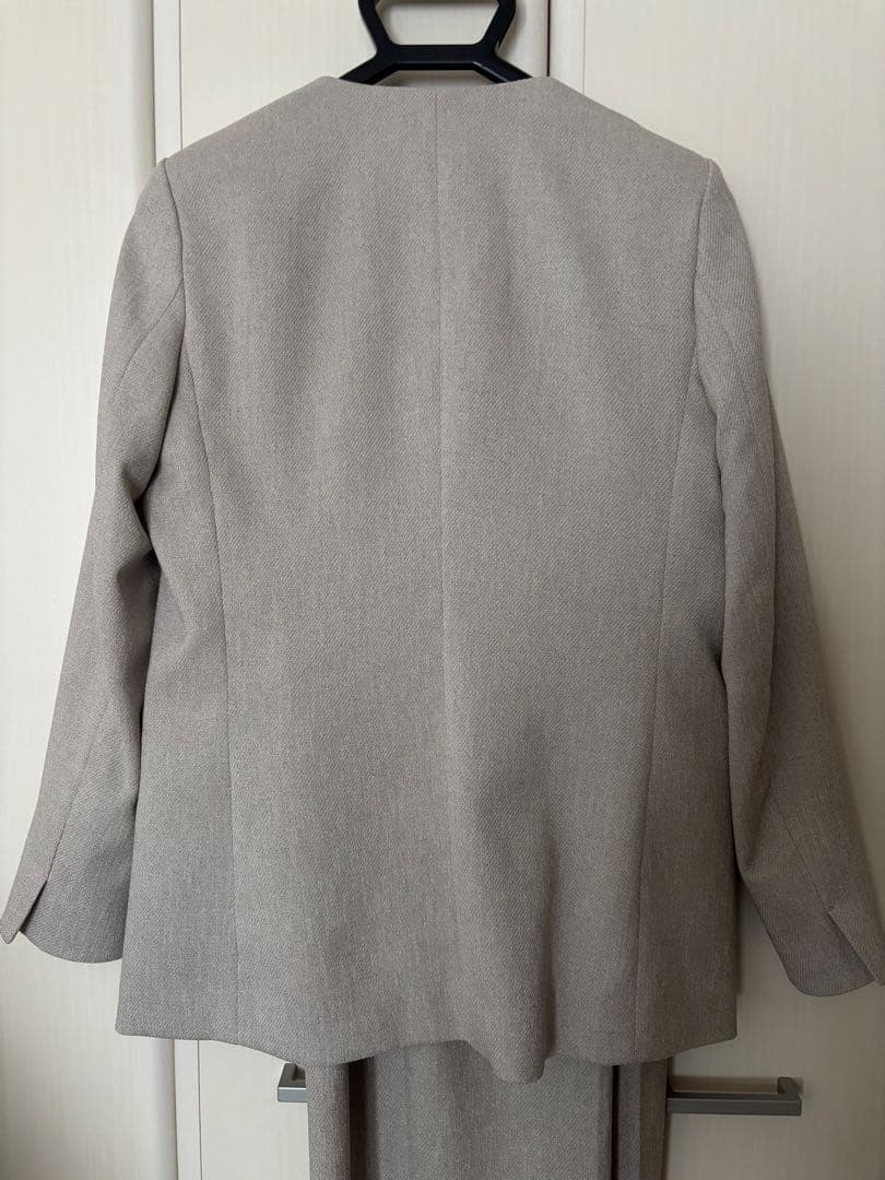 グレー ビジネススーツ　ワイドパンツ　レディース