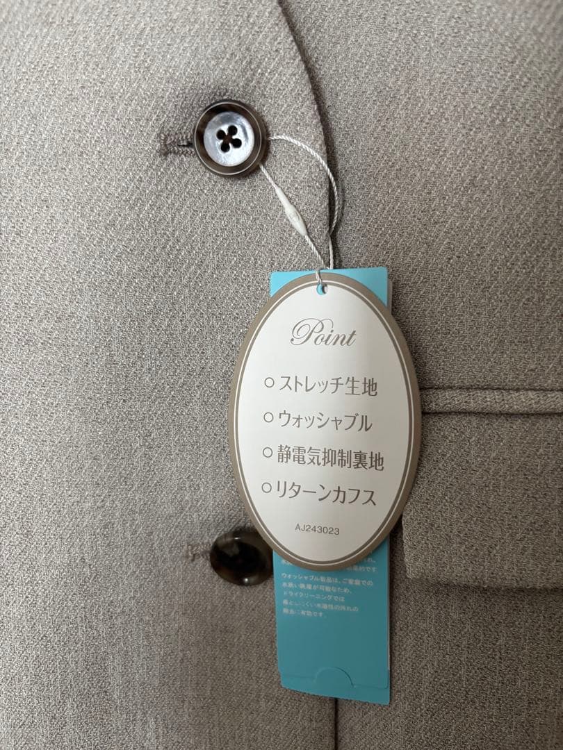 グレー ビジネススーツ　ワイドパンツ　レディース