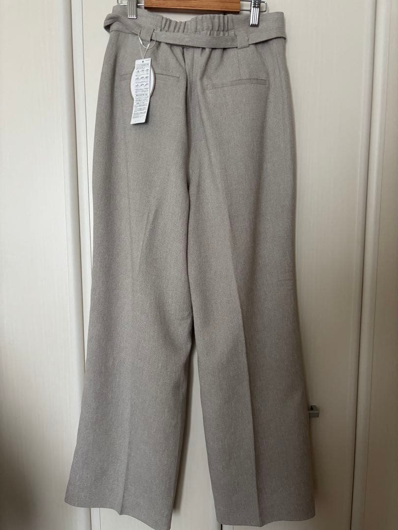 グレー ビジネススーツ　ワイドパンツ　レディース