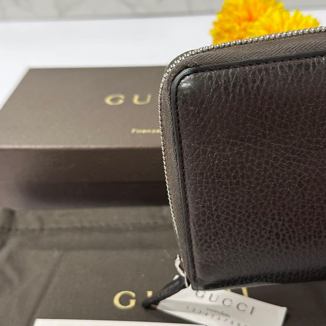 超良品‼️ グッチ　GUCCI 財布　長財布　シグネチャー　ラウンドファスナー