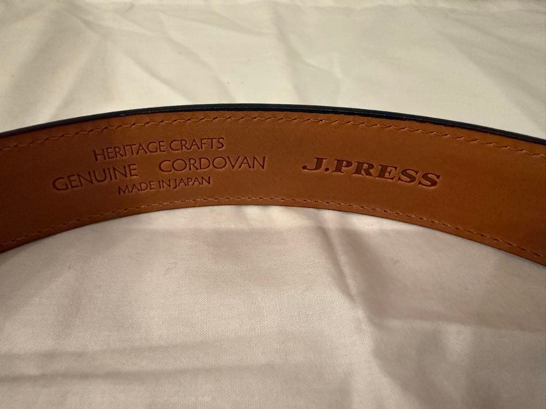 J.PRESS コードバン馬革 日本製ブラックベルト美品 2/12金で一時停止