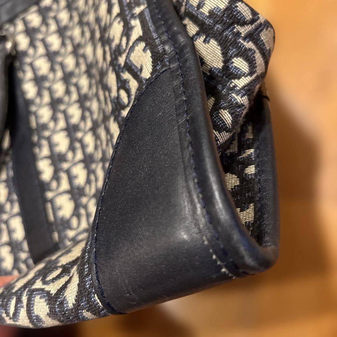 ディオール　ハンドバッグ　トロッター柄　ジャガード　ヴィンテージ　金具