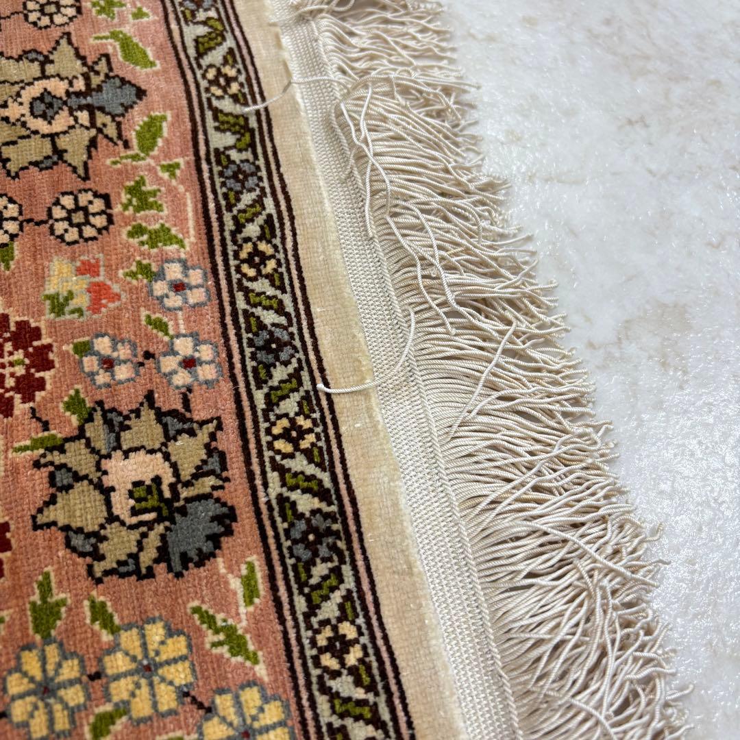 トルコ絨毯　ヘレケ　シルク　玄関マット　55×70