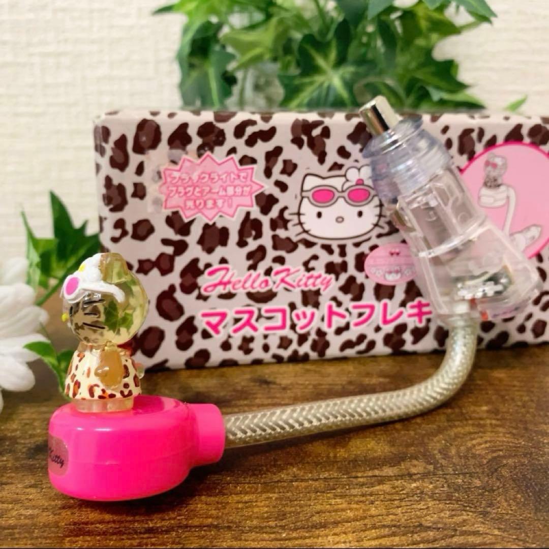 J*_様 ⭐︎希少激レア⭐︎日焼けキティ　ハイビスカス　ヒョウ柄マスコットフレキ