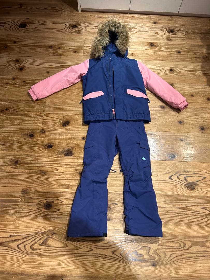 Burton スノーボードウェアセットアップ ネイビー/ピンク子供用　ジュニア