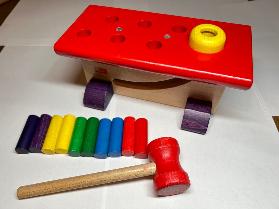 Walter ニック社　ヴァルター　大工さん　木製 知育玩具 ハンマー付き