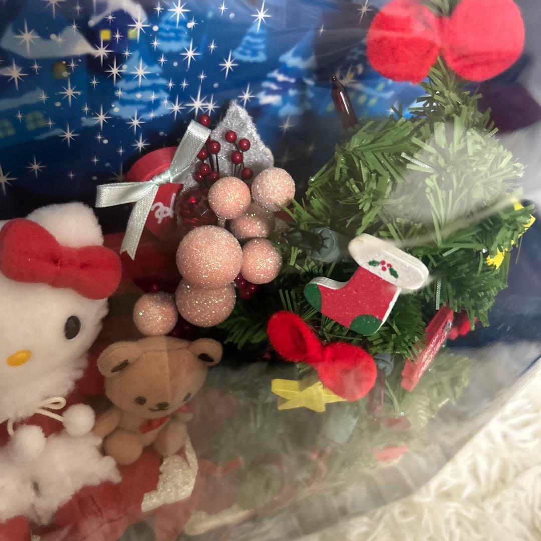 激レア サンリオ　ハローキティ　ジオラマライトマスコット　クリスマス
