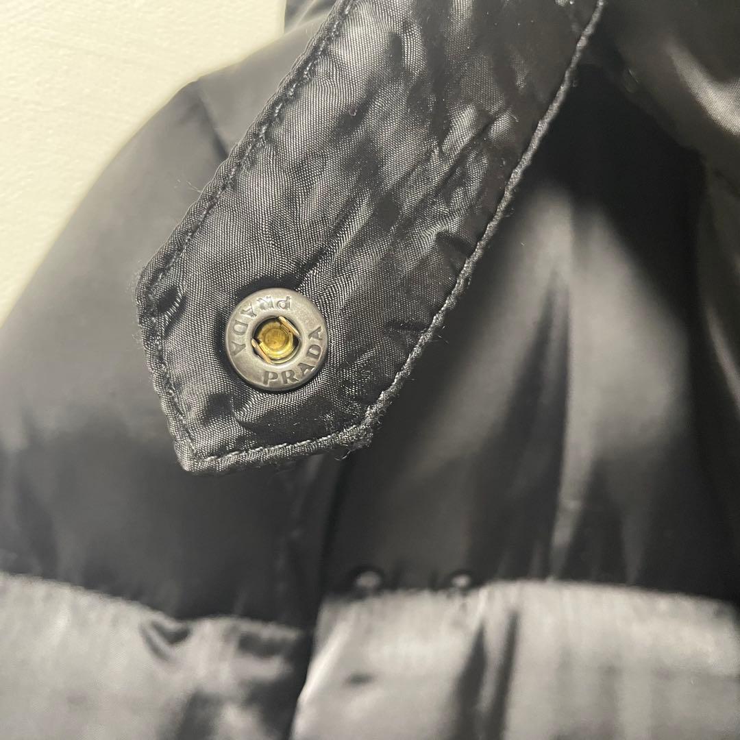 プラダ　ダウン　ロング　ベルト　ブラック　XL相当　サイズ42