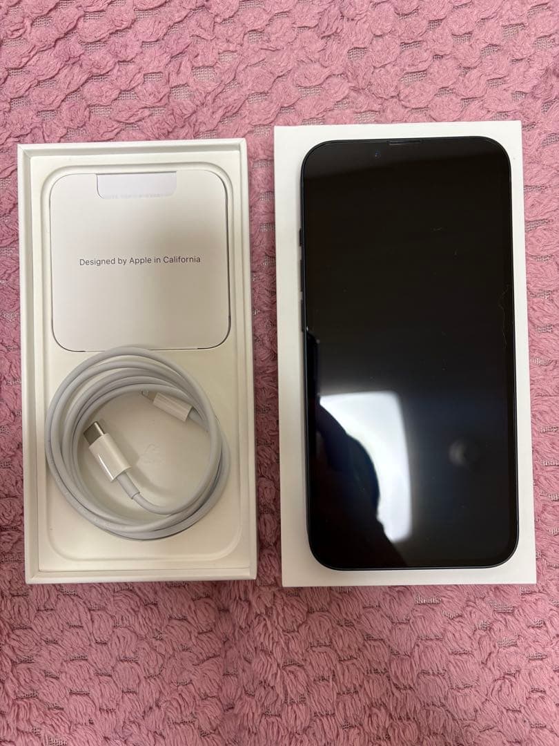 Apple iPhone 14ブラック 本体 充電ケーブル付