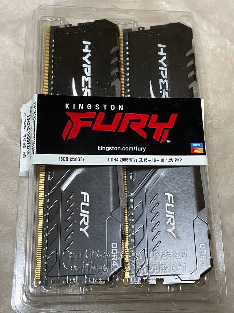 キングストン FURY RGB 16GB （8GB×２枚）DDR4