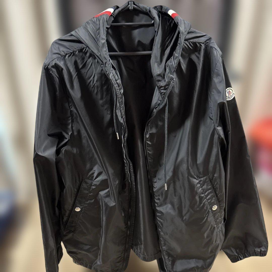 ね*ね様 モンクレール フード付き ブラックナイロンジャケット