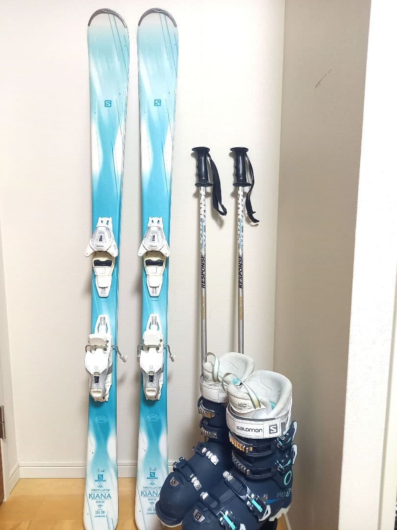 美品　SALOMON レディース スキーセット