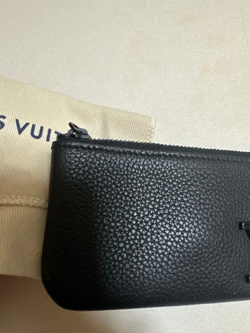 [LOUIS VITTON]ポシェット・クレ　アエログラム レザー　ブラック