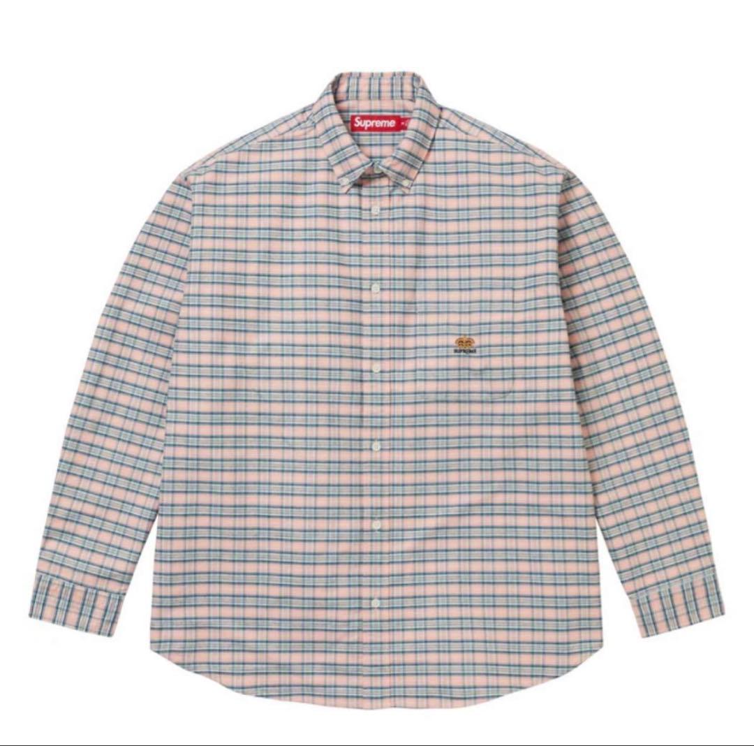 トップス Supreme Loose Fit Flannel Oxford Shirt L