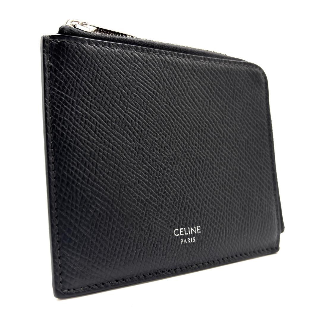 【未使用に近い・現行】セリーヌ ケース L字ファスナー レザー メンズ 黒