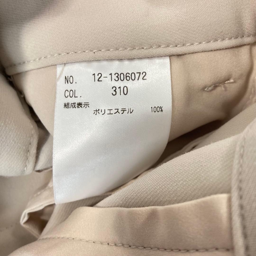 【洗える】PLST パンツ セットアップスーツ ノーカラー 美品 M ベージュ