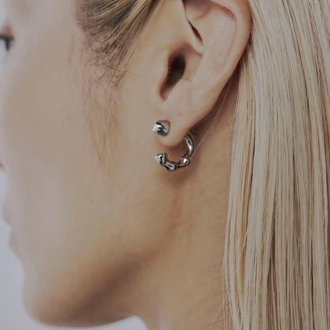【片耳】jentlouis ピアス Melt half hoop pierce