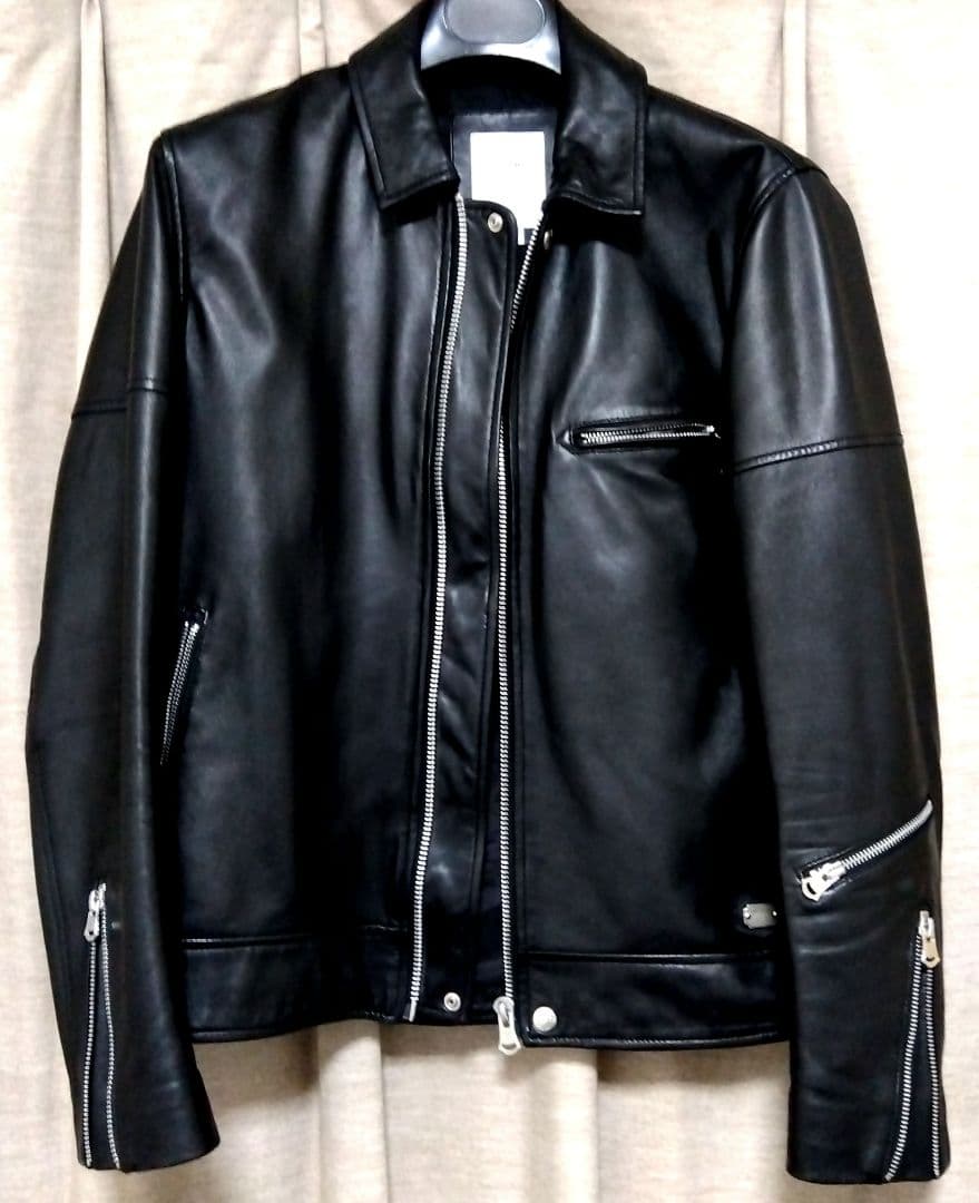 THE CRIMIE ブラックレザーシングルライダースジャケット M　美品