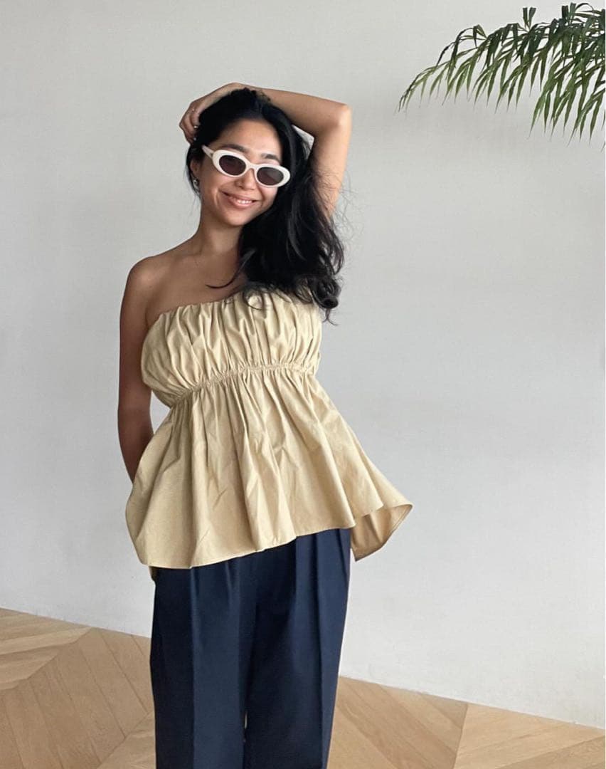 SearoomlynnウエストShapeパッドinベアトップス ハニーベージュ