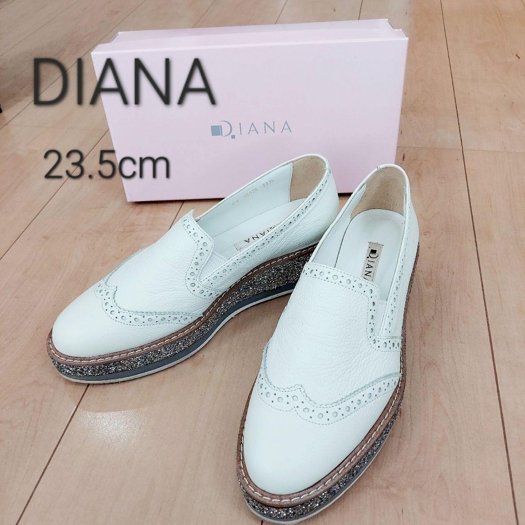 DIANA ダイアナ ローファー グリッター 厚底 シューズ 靴 23.5 革靴