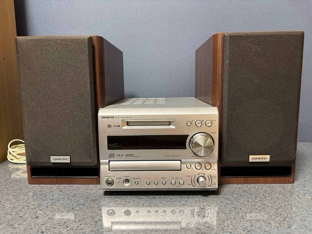 ONKYO ミニコンポ シルバー/ブラウン