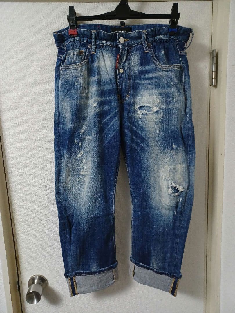 Dsquared2　ディースクエアード　クロップド　ストレッチ　デニム　44