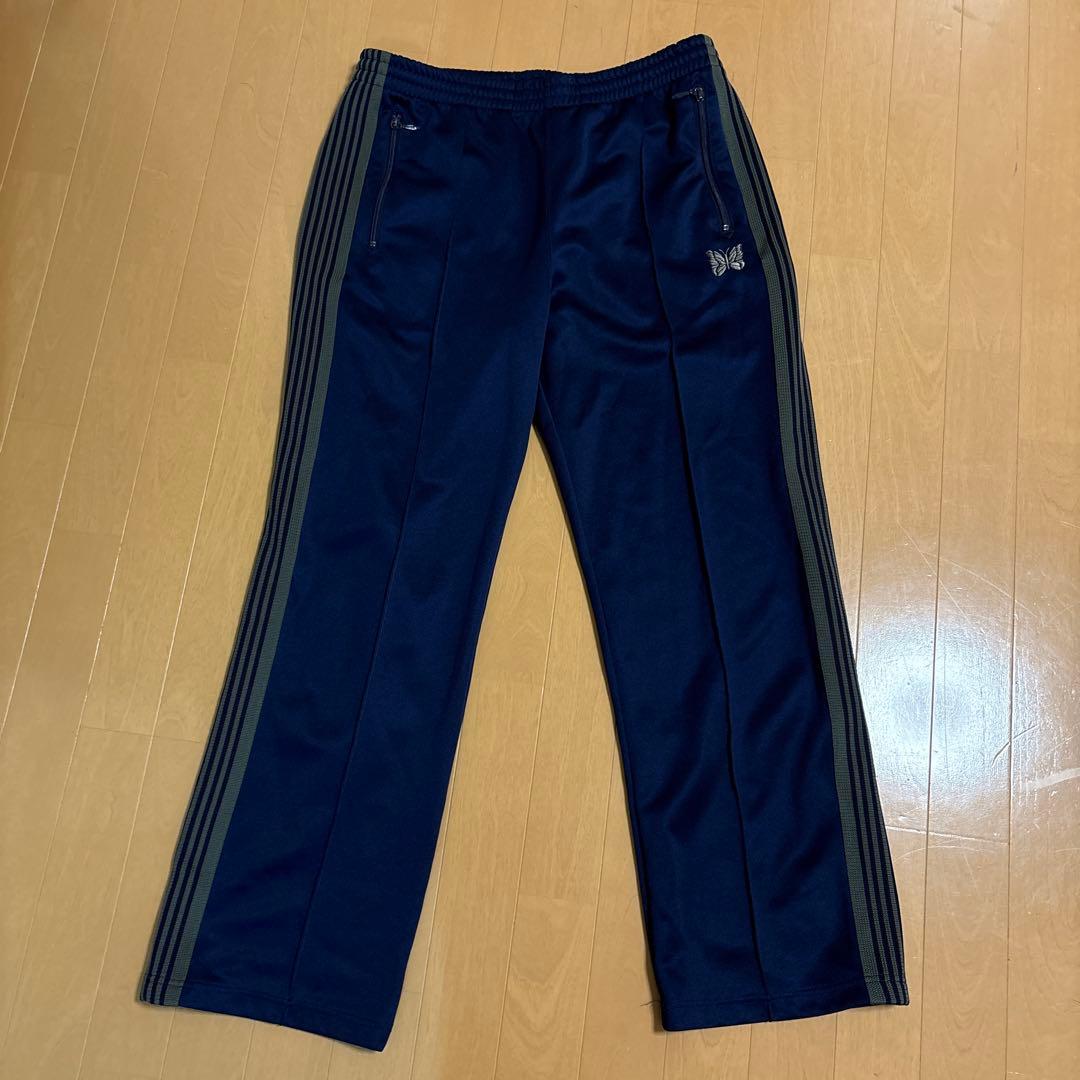 Needles別注 TrackPant PolySmooth Navy×Gray