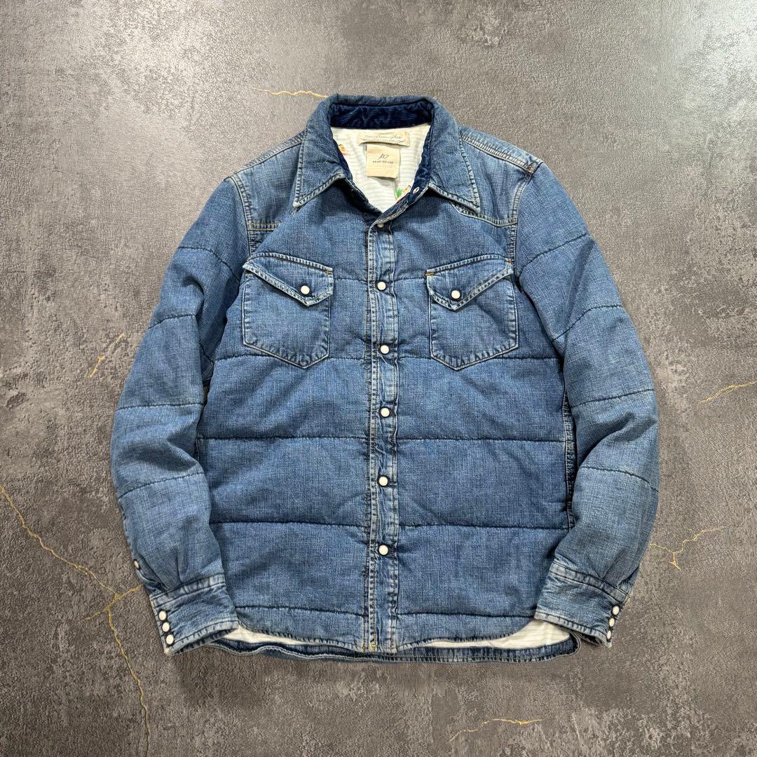 REMI RELIEF BeamsコラボデニムダウンシャツMレミレリーフビームス