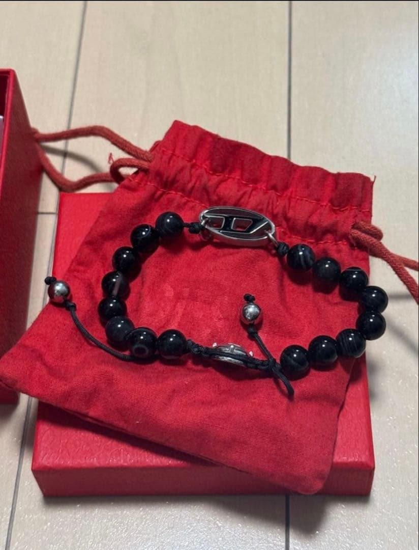 【即日発送】DIESELブラックブレスレット