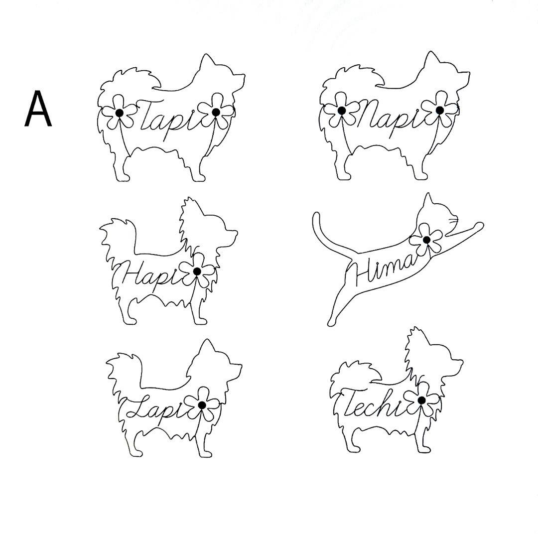ワイヤークラフト アート ポメラニアン チワワ 壁掛け インテリア No1196