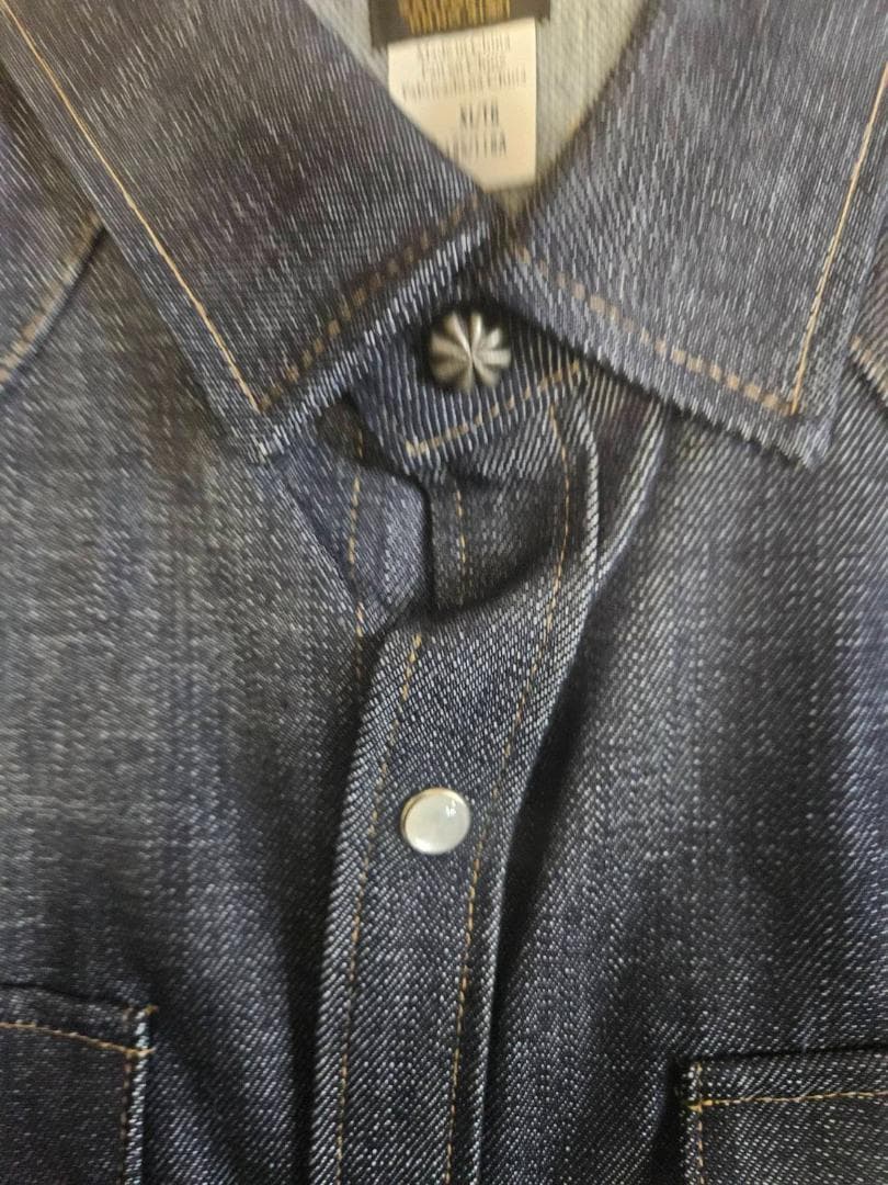 送料無料/新品未使用　DOUBLE RRL ダークデニムノンウォッシュ シャツ