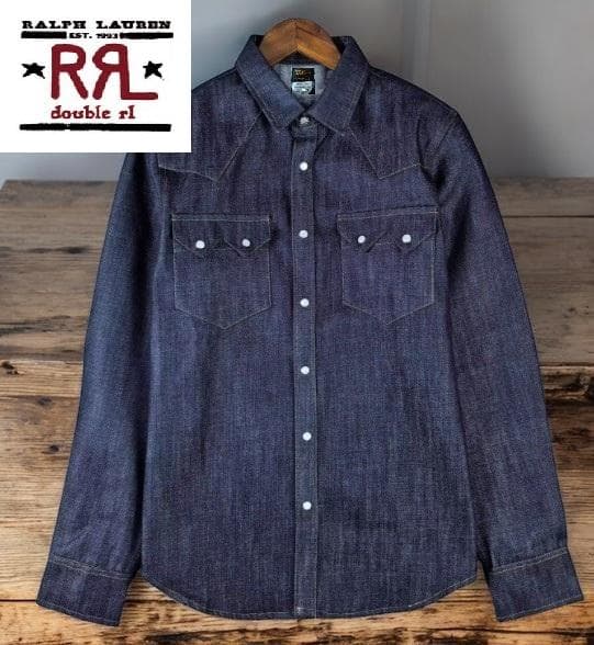 送料無料/新品未使用　DOUBLE RRL ダークデニムノンウォッシュ シャツ
