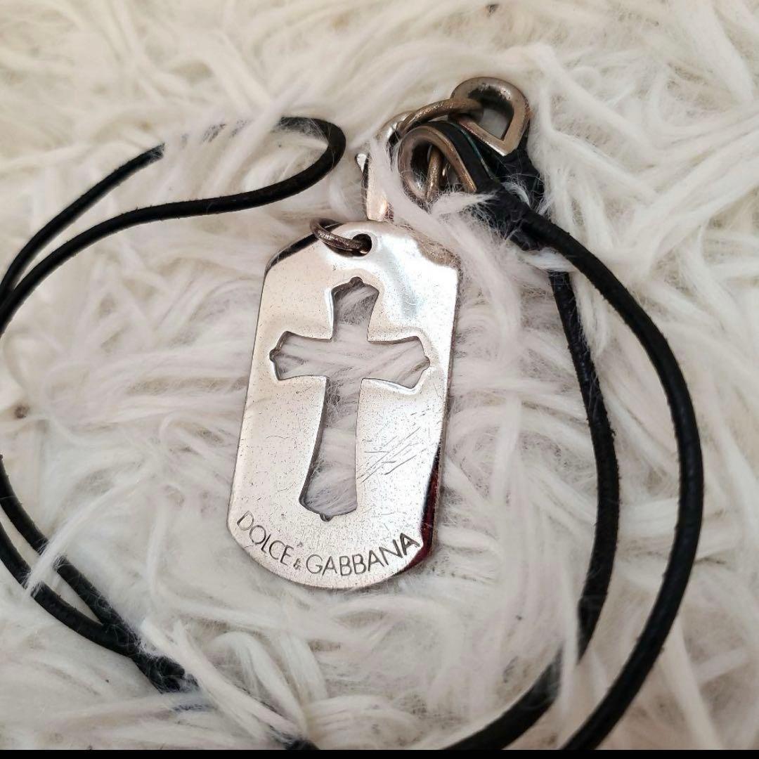 DOLCE&GABBANA ドッグタグ クロス ネックレス