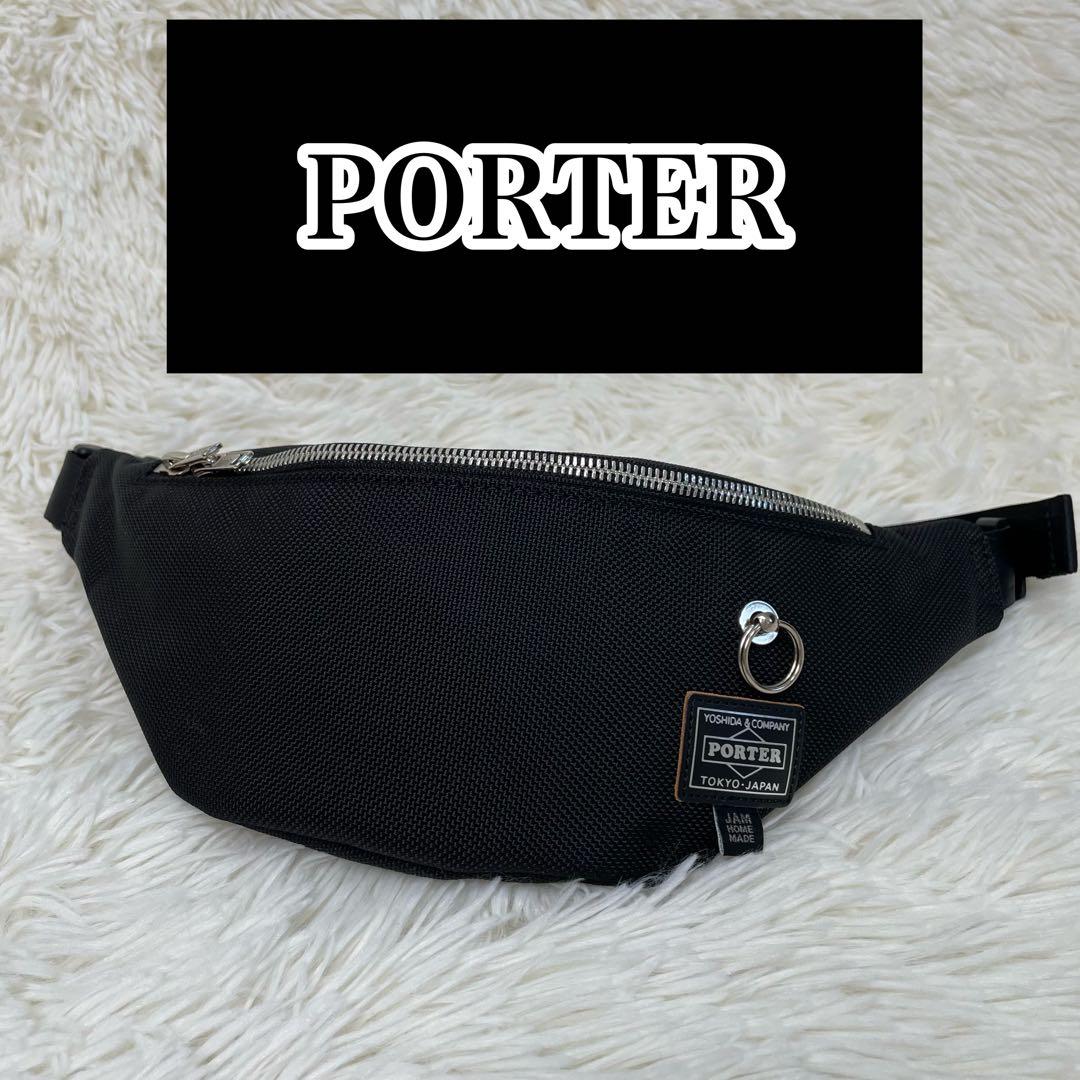 極美品 PORTER ポーター JAM  MADE ウエストポーチ 黒