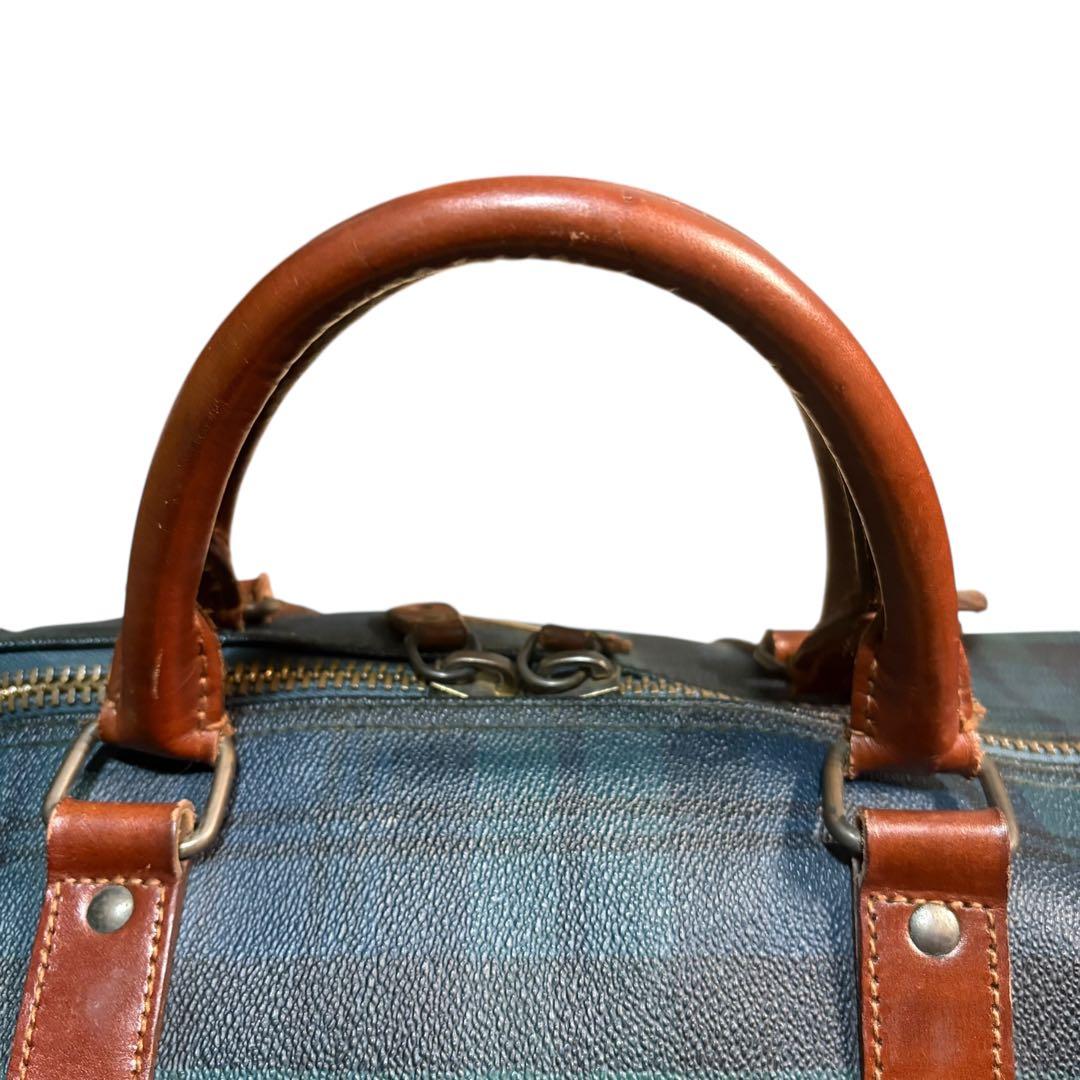 美品 ポロラルフローレン ボストンバッグ 2way チェック PVC 大容量