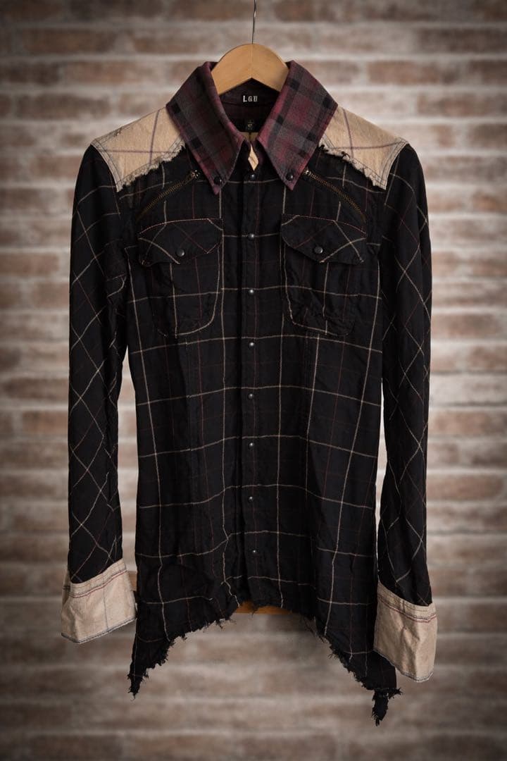 L.G.B. チェック柄 長袖シャツ