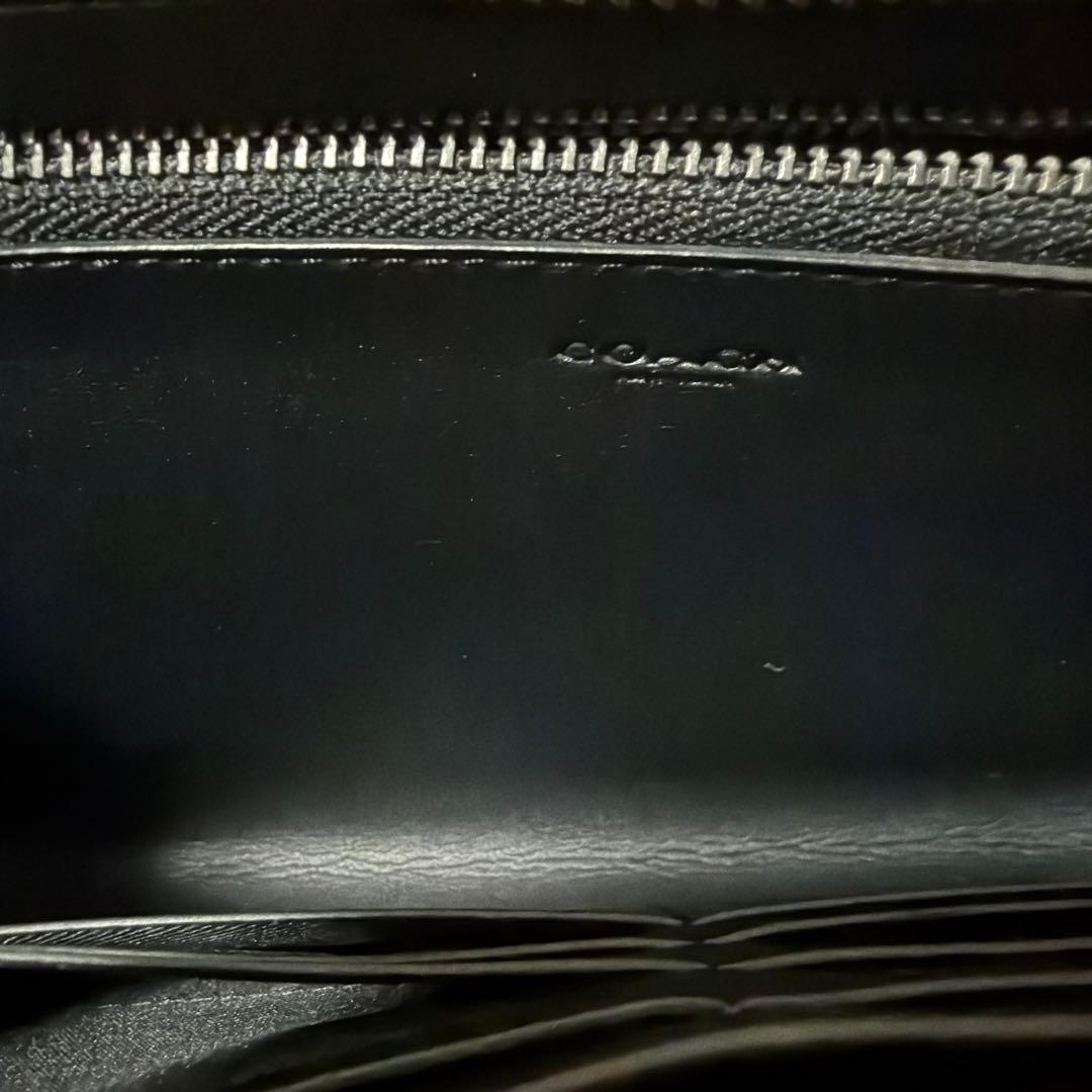 コーチ ダブルジップ トラベル オーガナイザー・シグネチャー キャンバス 長財布