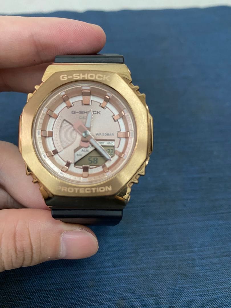 【稼動品】カシオ　G-SHOCK 腕時計 ローズゴールド GM-S2100PG