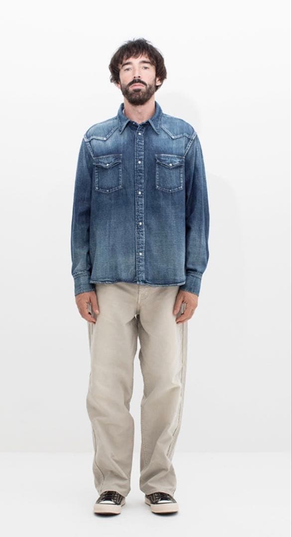 トップス visvim SOCIAL SCULPTURE SHIRT DMGD 3