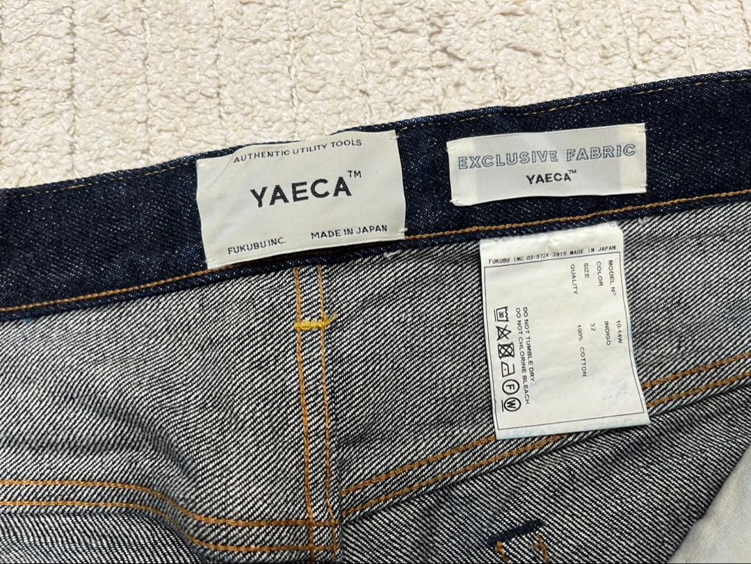 YAECA ヤエカ WIDE TAPERED DENIM(10-14W)デニム