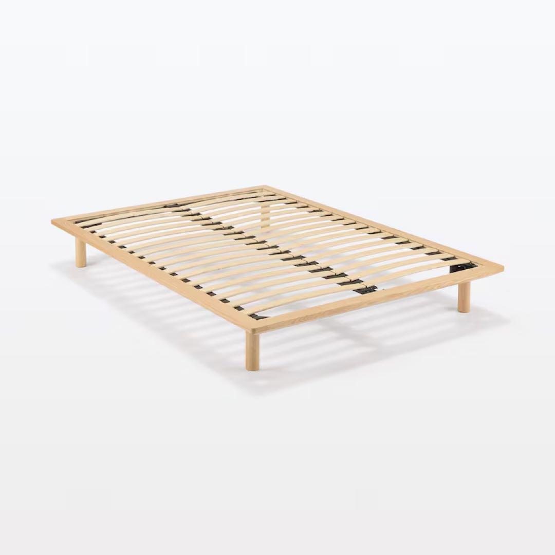 【無印良品】　オーク材 ベッドフレーム+ヘッドボード