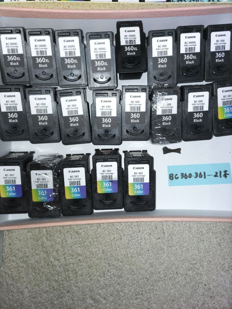 Canonインクカートリッジ 純正BC360 361 345 346など100本